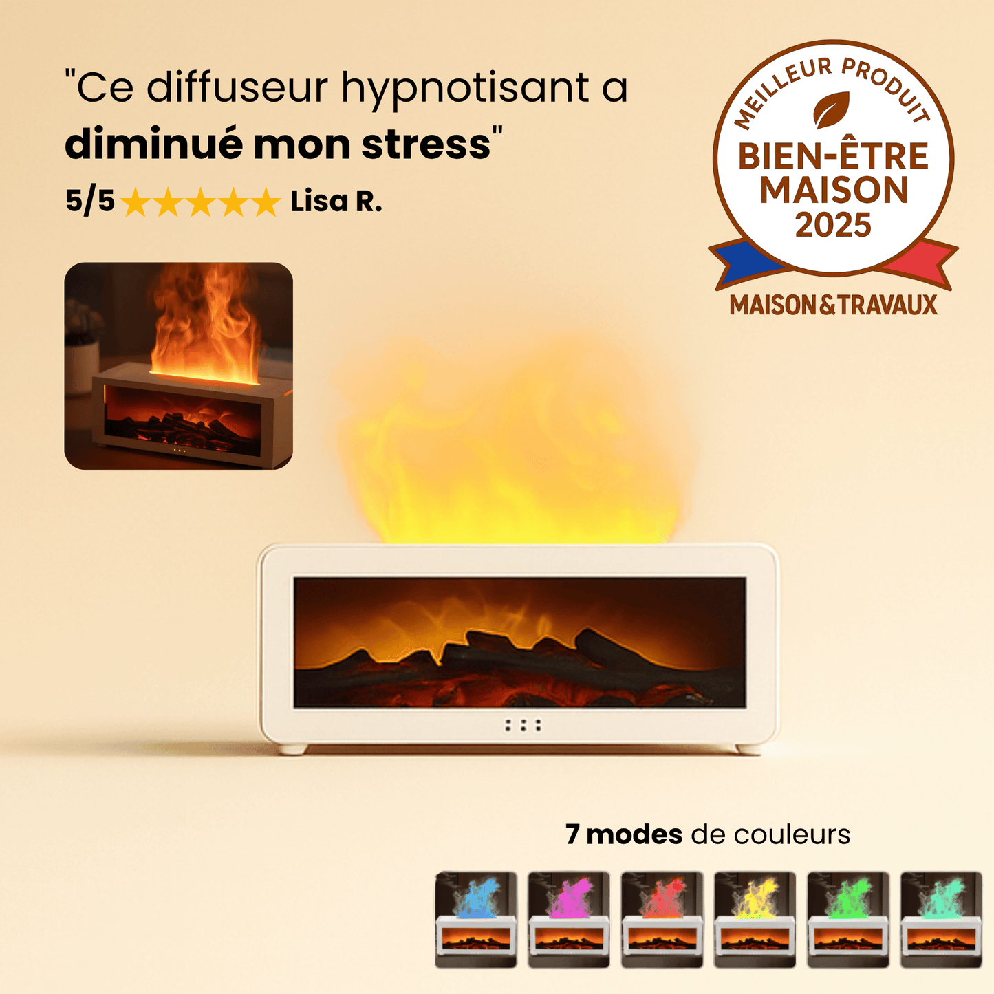 FlamZen - Diffuseur & Humidificateur Cheminée