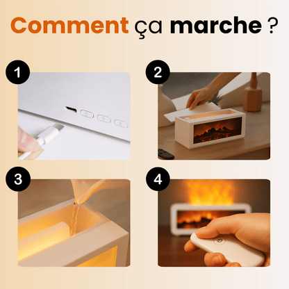 FlamZen - Diffuseur & Humidificateur Cheminée