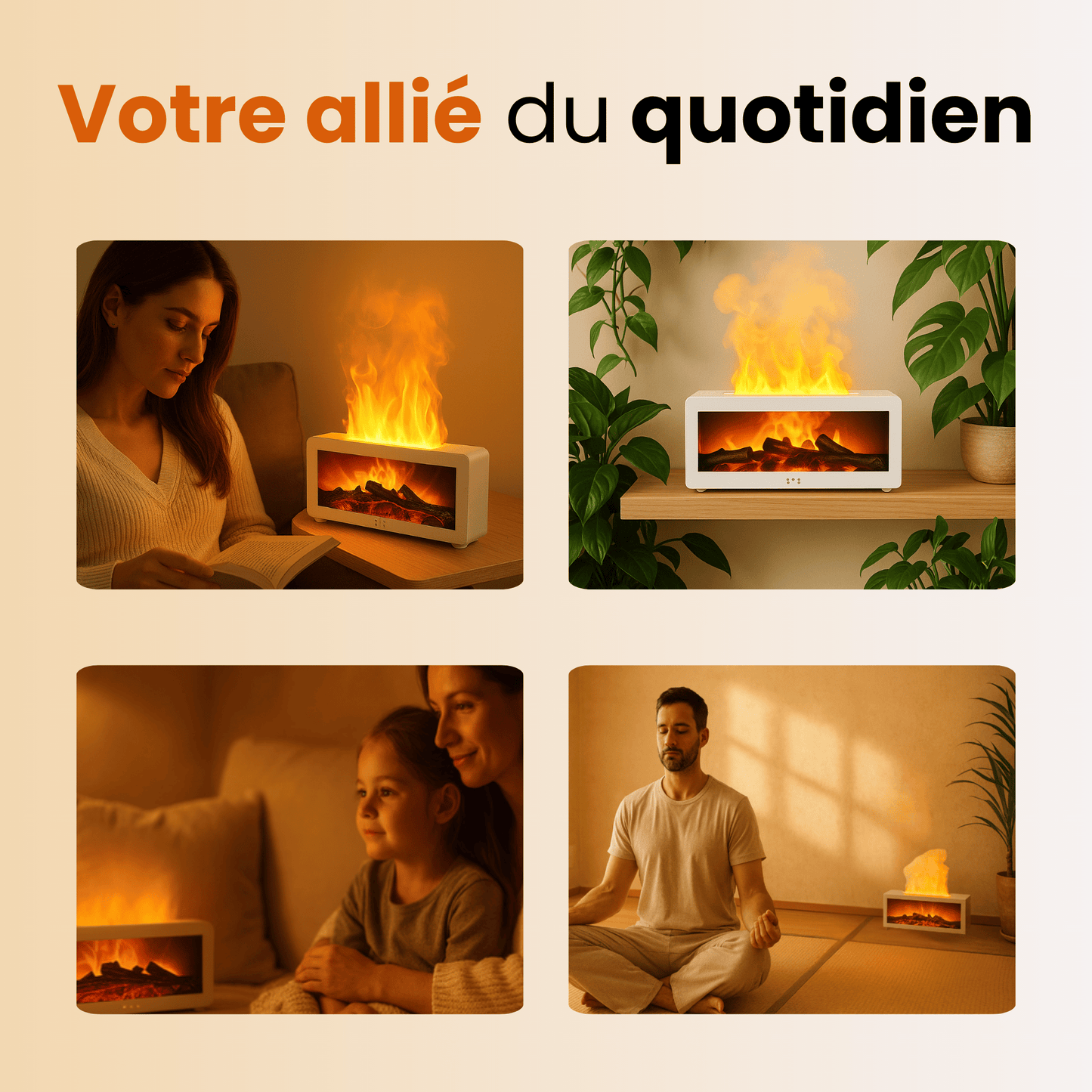 FlamZen - Diffuseur & Humidificateur Cheminée